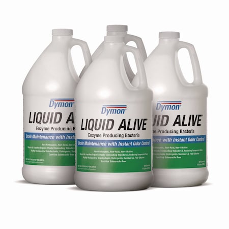 Dymon LIQUID ALIVE Enzyme Producing Bacteria, 1gal, Bottle, PK4 23301
